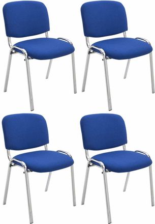 Clp Clp - Set De 4 Sillas Confidente Ken Chrom Azul