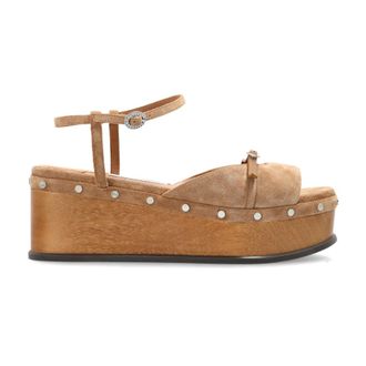 Jimmy Choo London Wedges, female, Beige, Size: 7 1/2 US Kata 60