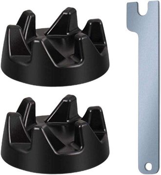 OEM Juego De Repuesto De Acoplamientos Para Licuadora, Conector Del Motor, Ajuste Universal, 2 Acoplamientos + 1 Llave, Negro