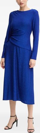 Joseph Ribkoff Abito midi drappeggiato a maniche lunghe - Blu