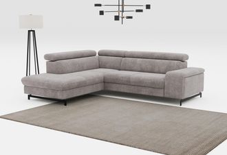 Cotta Ecksofa »Emma L-Form« mit Kopfteilverstellung, wahlweise mit Bettfunktion & Bettkasten