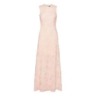 Rotate ROTATE Birger Christensen, Gowns, female, Pink, Size: S Floral Mesh Maxi Dress