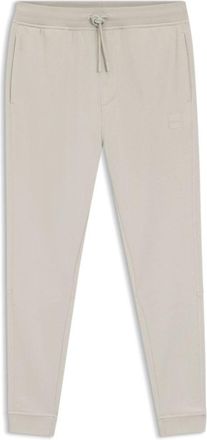 BOSS Logo-patch tracksuit bottoms in cotton terry