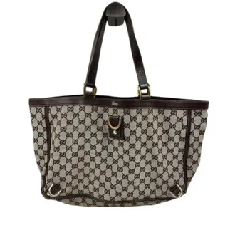 Gucci Brown Canvas Tote Bag (Pre-Owned)