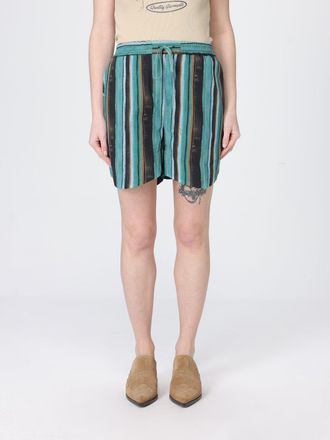 Pinko Striped Viscose and Virgin Wool Shorts