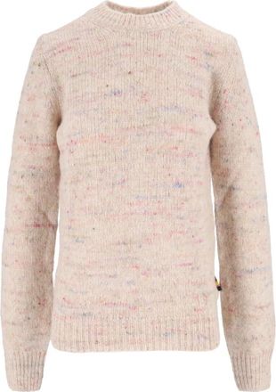 K-Way Valery Knitted Pullover met Knopen - Heren - Ronde hals truien - Beige - S - Wol - Truien & Vesten