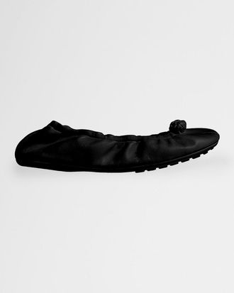 Bottega Veneta Fantasmina Leather Ballerina Flats