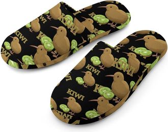 Generic Kiwi Fruit And Bird Mens Cozy Memory Foam Slippers Warm Cotton House Shoes Comfy Slipper for Indoor Outdoor