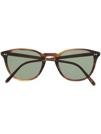 Oliver Peoples Occhiali da sole tondi Forman L.A - Marrone