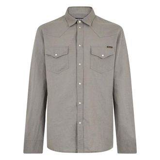Diesel Overhemd met lange mouwen - Heren - Overhemden - Grijs - Maat: 2XL Katoen