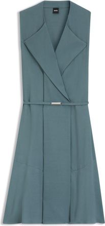 BOSS Crepe wrap dress with belt