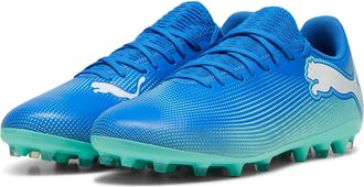 Puma Fussballschuh PUMA FUTURE 7 PLAY MG, Gr. 44, blau (hyperlink blau, mint, puma wei&szlig;), Synthetik, Schuhe Fussballschuh, f&uuml;r Kunstrasenpl&auml;tze