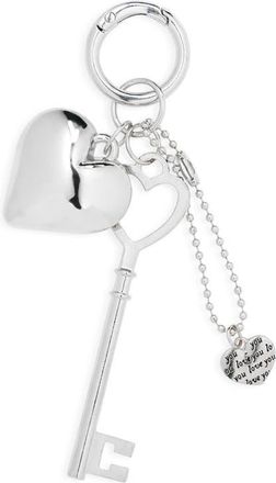 BP. Lock & Key Bag Charm in Rhodium at Nordstrom