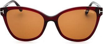 Tom Ford FT0844ANI68E Cat-Eye Frame Sunglasses - Brown