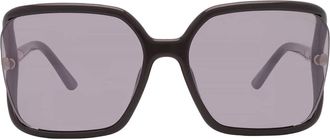 Tom Ford Solange Smoke Mirrir Butterfly Ladies Sunglasses FT1089 01C 60