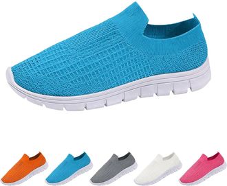 Generic Women Slip On Walking Shoes, Mesh Breathable Orthopedic Sneakers for Women UK Lightweight Casual Summer Sport Shoes Ladies Comfortable Wide Fit Tennis
