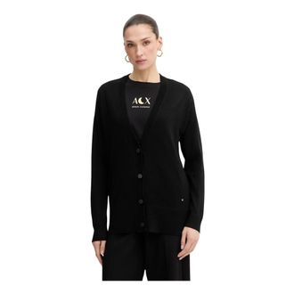 A|X Armani Exchange C&aacute;rdigan Oversize de Mezcla de Lana - Knitwear - Mujer - Negro - M