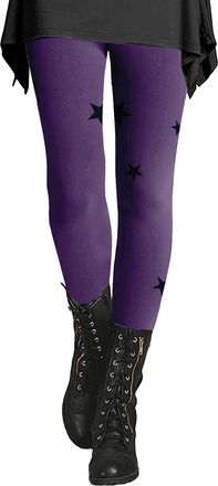 Generic Patterned Leggings for Women Buttery Soft Elastic Opaque Tummy Control Leggings Skin-Friendly Comfy Tights Ladies Slimming Fit Casual Dressy Pants (Pu