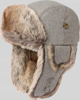 Barts Mütze mit Ohrenklappen Modell KAMIKAZE in Mittelgrau, Größe 1