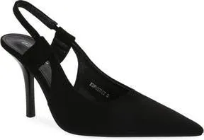 Berness Faux Suede Slingback Stiletto Pump in Black at Nordstrom Rack, Size 7.5