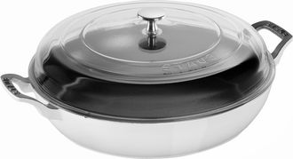 Staub Cast Iron 3.5-qt Braiser with Glass Lid
