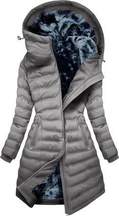 Generic Winter Coats for Women,Quilted Down Long Puffer Parka Coat Fleece Lined Waterproof Jacket Autumn Winter Plus Size Trench Coat Warm Outwear Casual Fash