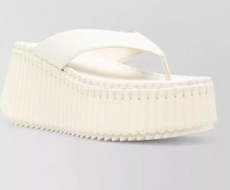 Chlo&eacute; nama platform sandals open toe strap