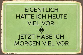 Queence Metallbild »Viel vor« Sprüche 1 Stk. tlg