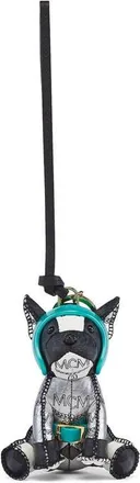 MCM Aren Space Bulldog Charm in Visetos in White at Nordstrom