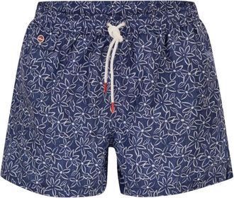 Kiton Zwemshorts met bloemenprint - Heren - Strandmode - Blauw - XL - Polyester - Badmode
