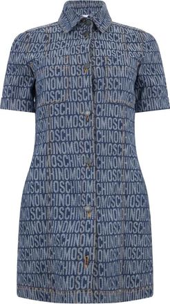 Moschino Kleedjes, Dames, Blauw, S, Katoen, Shirt Dress