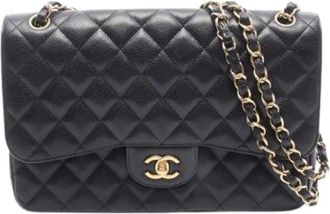 Chanel Pre-owned Vintage Schoudertas - Dames - Vintage Schoudertas - Zwart - ONE Size - Leer - Vintage