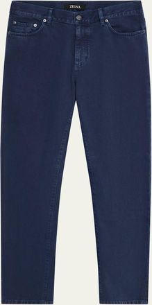 Ermenegildo Zegna Mens Pure Cotton Slim Fit Five-Pocket Jeans