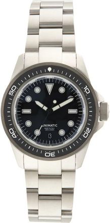 Unimatic Modello Uno U1S-PD6-B ProDiver Automatic Bracelet Watch, 41.5mm in Black at Nordstrom