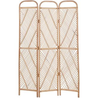 Beliani Beliani - Modern Decorative Room Divider Screen 3 Panels Folding Rattan Natural Cosenza