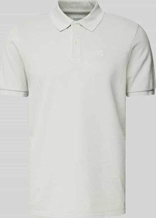 Ecoalf Regular Fit Poloshirt mit Logo-Stitching Modell TEDANALF in Silber, Gr&ouml;&szlig;e XL