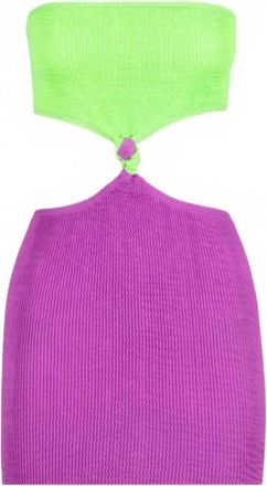 Cleonie Womens Miramar Dress In Violet/lime