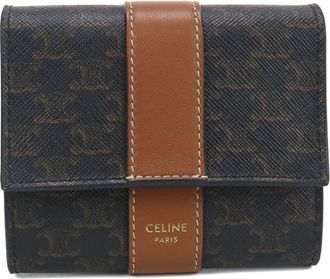 Celine Brown Pvc Wallet (Tri-Fold) (Pre-Owned)