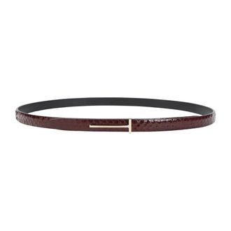 Tom Ford Python Riem - Dames - Riemen - Rood - 90 CM - Leer - Accessoires