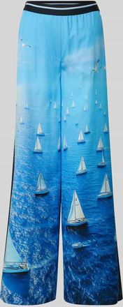 Marc Cain Wide Fit Stoffhose aus reinem Lyocell in Sky, Gr&ouml;&szlig;e 34