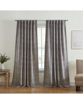 Elrene Vittoria Paisley Printed Blackout Curtain Panel