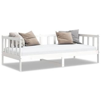 Berkfield Home Day Bed White Solid Pinewood 90x200 cm