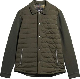 Barbour Knowle Snap Through Quilted Sweat - male - Barbour - Light Jackets - Green - 2XL - Jackets
