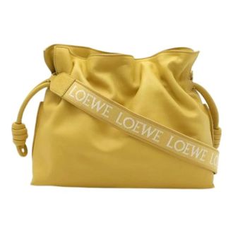 Loewe Pre-owned Cross Body Bags, female, Yellow, Size: ONE SIZE Pre-owned Pochette Shoulder Bag