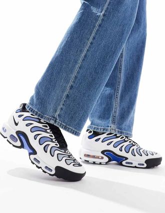 Nike Air Max Plus Drift sneakers in white and blue