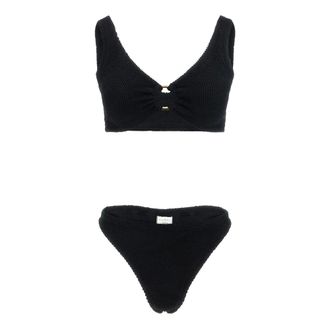 Hunza G Dames, Badkleding, Zwart, Maat: ONE Size Tweed
