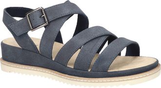 Easy Street Madeline Slingback Platform Wedge Sandal in Navy at Nordstrom, Size 8.5