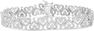 Jaclyn Smith Platinum Plated 1.00 Ct. Tw. Lab-Grown Moissanite Bracelet