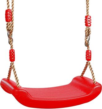 OEM Columpio De Pl&aacute;stico Para Adultos Y Ni&ntilde;os, Juguete Resistente Para Interiores Y Exteriores, Longitud Ajustable, Color Rojo