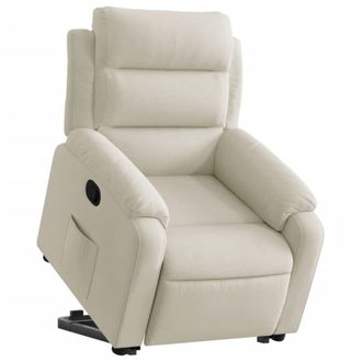 vidaXL Vidaxl - Sill&oacute;n Reclinable Elevable Terciopelo Crema
